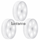 Set 3 Lampi de Veghe LED Luminos cu Senzor Miscare, USB, Magnet Alb Rece