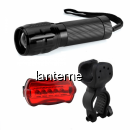 Set Lanterna LED 1W cu Zoom si Semnalizare Bicicleta Bailong